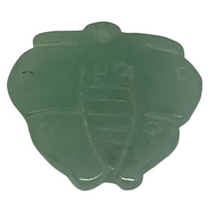 Jade Jadeite Pendant Carrot Design Chinese Natural Emerald Green .875" x .75"